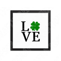 St Patricks Day Svg Files For Cricut And Silhouette, Love Shamrock Svg Cut Files, Irish Svg With 4 Leaf Clover Design