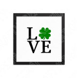 St Patricks Day Svg Files For Cricut And Silhouette, Love Shamrock Svg Cut Files, Irish Svg With 4 Leaf Clover Design