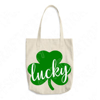 Lucky Svg Files For Cricut And Silhouette, Lucky Shamrock Svg Cut File, St Patricks Day Svg