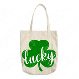 Lucky Svg Files For Cricut And Silhouette, Lucky Shamrock Svg Cut File, St Patricks Day Svg