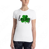 Lucky Svg Files For Cricut And Silhouette, Distressed Shamrock Svg Cut File, St Patricks Day Svg