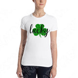 Lucky Svg Files For Cricut And Silhouette, Distressed Shamrock Svg Cut File, St Patricks Day Svg