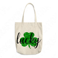 Lucky Svg Files For Cricut And Silhouette, Distressed Shamrock Svg Cut File, St Patricks Day Svg