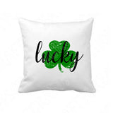 Lucky Svg Files For Cricut And Silhouette, Distressed Shamrock Svg Cut File, St Patricks Day Svg