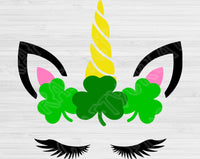 St Patricks Day Unicorn Svg Files For Cricut And Silhouette, St Patricks Day Svg Cut File