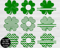 St Patricks Day Svg Files For Cricut And Silhouette, Love Shamrock Svg Cut Files, Irish Svg With 4 Leaf Clover Design