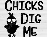 Chicks Dig Me Svg Files For Cricut And Silhouette, Easter Svg Cut Files, Easter Chick Svg
