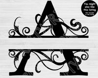 Monogram Fonts Svg Files For Cricut and Silhouette Cut Files
