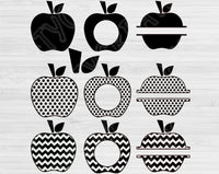 Apple Svg Files For Cricut And Silhouette, Teacher Svg Cut Files, Teacher Monogram Svg, Back To School Svg Files for Cricut
