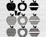 Teacher Svg Files For Cricut And Silhouette, Apple Svg Cut File, Back To School Svg, Dxf, Eps
