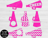 Cheer Dad Svg Files For Cricut And Silhouette, Cheer Svg Cut Files, Cheer Megaphone with Dad Saying for Tee