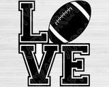 Love Football Svg Cut File, Football Svg Files For Cricut And Silhouette
