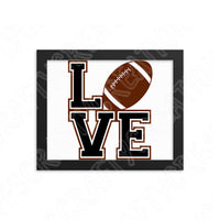 Love Football Svg Cut File, Football Svg Files For Cricut And Silhouette