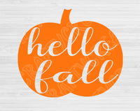 Pumpkin Svg, Hello Fall Yall Svg Files For Cricut And Silhouette. Fall Svg Cut File, Thanksgiving Svg Dxf