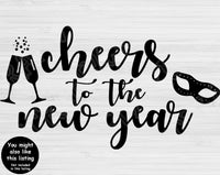 Happy New Year Svg Files For Cricut And Silhouette, New Years Svg Cut File, New Year Clipart