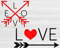 Valentine Svg Files For Cricut And Silhouette, Love Arrow Svg Cut Files, Valentine's Day Svg