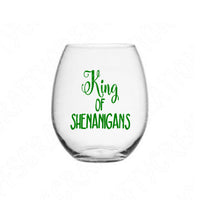 King of Shenanigans Svg, St Patricks Day Svg Files For Cricut And Silhouette, St Patricks Svg Cut Files