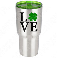 St Patricks Day Svg Files For Cricut And Silhouette, Love Shamrock Svg Cut Files, Irish Svg With 4 Leaf Clover Design