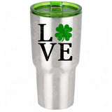 St Patricks Day Svg Files For Cricut And Silhouette, Love Shamrock Svg Cut Files, Irish Svg With 4 Leaf Clover Design
