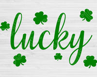 Lucky Svg, Lucky Shamrock Svg Files For Cricut And Silhouette, St Patricks Svg Cut Files