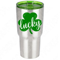 Lucky Svg Files For Cricut And Silhouette, Lucky Shamrock Svg Cut File, St Patricks Day Svg