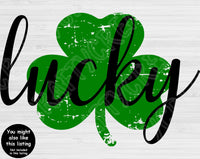 Lucky Svg, Lucky Shamrock Svg Files For Cricut And Silhouette, St Patricks Svg Cut Files
