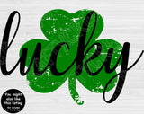 Lucky Svg, Lucky Shamrock Svg Files For Cricut And Silhouette, St Patricks Svg Cut Files