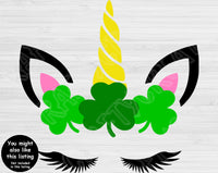 Lucky Svg Files For Cricut And Silhouette, Lucky Shamrock Svg Cut File, St Patricks Day Svg