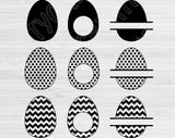 Easter Eggs Svg Files For Cricut And Silhouette, Easter Svg Cut Files. Easter Monogram Svg