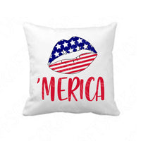 Merica Lips Svg Files For Cricut And Silhouette, Fourth of July Svg, 4th of July Svg, Patriotic Svg Cut Files, Independence Day Svg, Memorial Day Svg