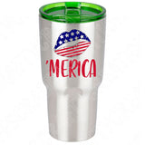 Merica Lips Svg Files For Cricut And Silhouette, Fourth of July Svg, 4th of July Svg, Patriotic Svg Cut Files, Independence Day Svg, Memorial Day Svg