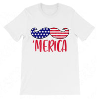 Usa Merica Mustache Svg Files For Cricut And Silhouette, 4th of July Svg Cut Files, Patriotic Svg, Fourth of July Svg, July 4th Svg