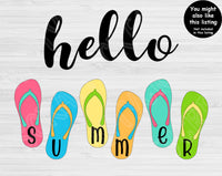 Hello Summer Svg Cut Files, Summer Quote Svg Files For Cricut And Silhouette, Hello Summer Popsicle Svg, Summer Png, Dxf, Eps, Hello Summer Sign Svg