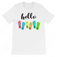 Hello Summer Svg Files For Cricut And Silhouette, Flip Flops Svg Cut File, Summer Quote Svg, Summer Png, Dxf, Eps, Hello Summer Sign Svg