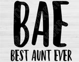 BAE Svg, Best Aunt Ever Svg Files for Cricut, New Aunt Svg Cut Files