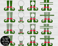Elf Svg Files For Cricut And Silhouette, Elf Hat Svg, Elf Monogram Svg, Christmas Svg Cut Files, Christmas Monogram Svg, Christmas Hat Svg Dxf Png Eps
