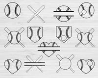 Baseball Svg Designs, Baseball Monogram Svg Files For Cricut And Silhouette, Baseball Bat Svg Cut Files, Baseball Vector