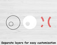 Baseball Svg, Baseball Ball Svg Designs, Circle Baseball Monogram Svg Files For Cricut And Silhouette, Baseball Cut File Png,