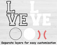 Love Baseball Svg Designs, Baseball Shirt Svg Cut Files, Baseball Love Svg Files For Cricut And Silhouette, Baseball Mama Svg Dxf,