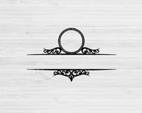 Mailbox Monogram Svg  Files For Cricut And Silhouette, Family Name Svg Cut Files, Wedding Split Monogram Svg, Last Name Monogram Frame Svg