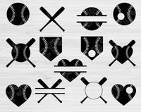 Baseball Svg Designs, Baseball Monogram Svg Files For Cricut And Silhouette, Baseball Bat Svg Cut Files, Baseball Vector