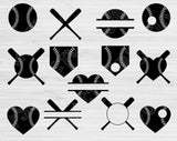 Baseball Svg Designs, Baseball Monogram Svg Files For Cricut And Silhouette, Baseball Bat Svg Cut Files, Baseball Vector