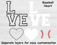 Love Baseball Svg Designs, Baseball Love Svg Files For Cricut And Silhouette, Baseball Mama Svg Dxf, Baseball Shirt Svg Cut Files