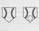 Baseball Home Plate Svg Files For Cricut And Silhouette, Baseball Svg Cut Files, Softball Svg, Baseball Monogram Svg, Homeplate Svg Dxf Png