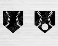 Baseball Home Plate Svg Files For Cricut And Silhouette, Baseball Svg Cut Files, Softball Svg, Baseball Monogram Svg, Homeplate Svg Dxf Png