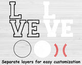 Love Baseball Svg Designs, Baseball Love Svg Files For Cricut And Silhouette, Baseball Mama Svg Dxf, Baseball Shirt Svg Cut Files