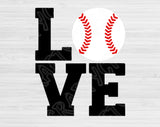 Distressed Baseball Svg, Baseball Love Svg Files For Cricut And Silhouette, Love Baseball Svg Designs, Baseball Heart Svg Cut Files