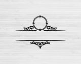 Family Name Svg  Files For Cricut And Silhouette, Wedding Split Monogram Svg Cut Files, Mailbox Monogram Svg, Last Name Monogram Frame Svg