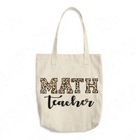 Leopard Math Teacher Svg Files For Cricut And Silhouette, Teacher Appreciation Svg Cut File, Back To School Svg,