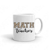 Leopard Math Teacher Svg Files For Cricut And Silhouette, Teacher Appreciation Svg Cut File, Back To School Svg,